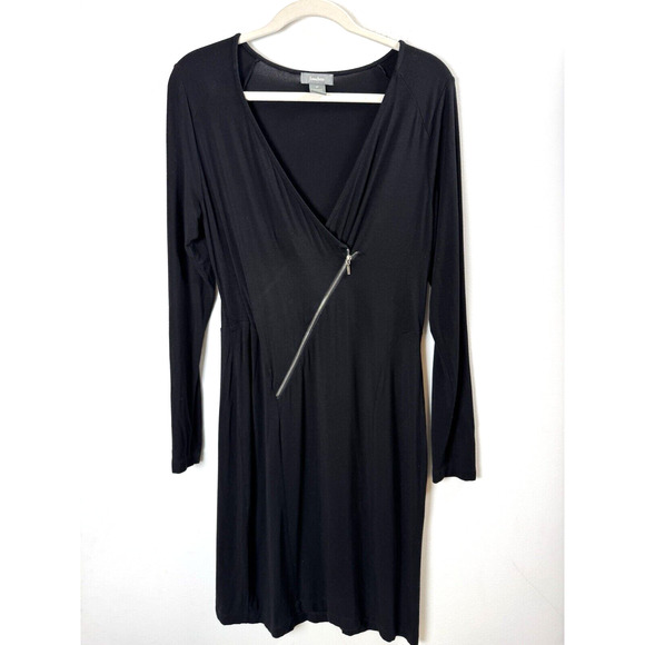 Neiman Marcus Dresses & Skirts - Neiman Marcus Asymmetrical Zipper Dress Edgy Minimalist Classic Chic Feminine M